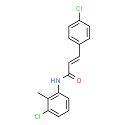 ChemSpider 2D Image | (2E)-N-(3-Chloro-2-methylphenyl)-3-(4-chlorophenyl)acrylamide | C16H13Cl2NO
