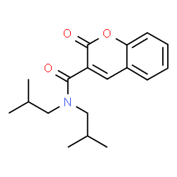 ChemSpider 2D Image | N,N-Diisobutyl-2-oxo-2H-chromene-3-carboxamide | C18H23NO3