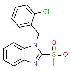 ChemSpider 2D Image | 1-(2-Chlorobenzyl)-2-(methylsulfonyl)-1H-benzimidazole | C15H13ClN2O2S