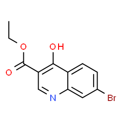 ChemSpider 2D Image | Ethyl 7-bromo-4-hydroxy-3-quinolinecarboxylate | C12H10BrNO3