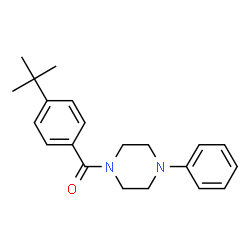 ChemSpider 2D Image | [4-(2-Methyl-2-propanyl)phenyl](4-phenyl-1-piperazinyl)methanone | C21H26N2O