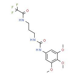 ChemSpider 2D Image | 2,2,2-Trifluoro-N-(3-{[(3,4,5-trimethoxyphenyl)carbamoyl]amino}propyl)acetamide | C15H20F3N3O5