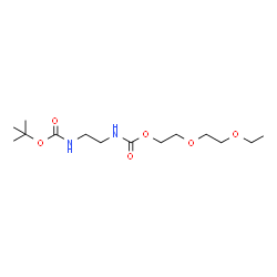 ChemSpider 2D Image | 2-(2-Ethoxyethoxy)ethyl 2-methyl-2-propanyl 1,2-ethanediylbiscarbamate | C14H28N2O6