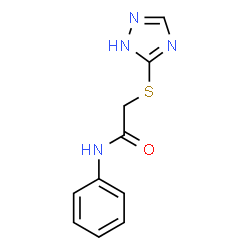 ChemSpider 2D Image | Acetamide, N-phenyl-2-(4H-1,2,4-triazol-3-ylthio)- | C10H10N4OS
