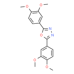 ChemSpider 2D Image | 2,5-Bis(3,4-dimethoxyphenyl)-1,3,4-oxadiazole | C18H18N2O5