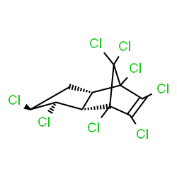 ChemSpider 2D Image | (1S,2S,3R,4S,6S)-1,3,4,7,8,9,10,10-Octachlorotricyclo[5.2.1.0~2,6~]dec-8-ene | C10H6Cl8