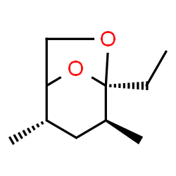 ChemSpider 2D Image | (2S,4S,5R)-5-Ethyl-2,4-dimethyl-6,8-dioxabicyclo[3.2.1]octane | C10H18O2