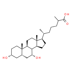 ChemSpider 2D Image | (3alpha,5beta,7alpha,8xi)-3,7-Dihydroxycholestan-26-oic acid | C27H46O4