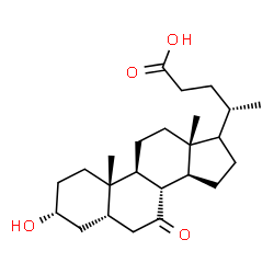 ChemSpider 2D Image | (3alpha,5beta,17xi,20S)-3-Hydroxy-7-oxocholan-24-oic acid | C24H38O4
