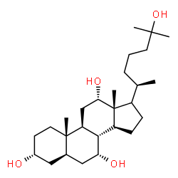 ChemSpider 2D Image | (3alpha,5alpha,7alpha,12beta,17xi)-Cholestane-3,7,12,25-tetrol | C27H48O4
