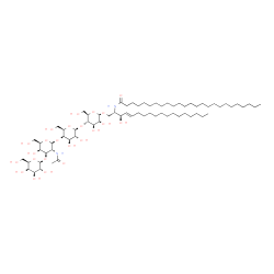 ChemSpider 2D Image | N-[(2S,3R,4E)-1-{[beta-D-Galactopyranosyl-(1->3)-2-acetamido-2-deoxy-beta-D-galactopyranosyl-(1->4)-beta-D-galactopyranosyl-(1->4)-beta-D-glucopyranosyl]oxy}-3-hydroxy-4-octadecen-2-yl]pentacosanamide | C69H128N2O23