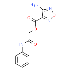 ChemSpider 2D Image | 2-Anilino-2-oxoethyl 4-amino-1,2,5-oxadiazole-3-carboxylate | C11H10N4O4