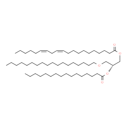ChemSpider 2D Image | (2R)-3-(Octadecyloxy)-2-(palmitoyloxy)propyl (11Z,14Z)-11,14-icosadienoate | C57H108O5