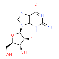 ChemSpider 2D Image | 9-(beta-D-Arabinofuranosyl)-2-imino-3,7,8,9-tetrahydro-2H-purin-6-ol | C10H15N5O5