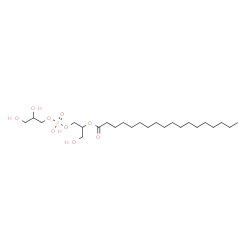 ChemSpider 2D Image | 1-{[(2,3-Dihydroxypropoxy)(hydroxy)phosphoryl]oxy}-3-hydroxy-2-propanyl stearate | C24H49O9P