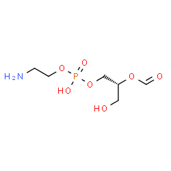 ChemSpider 2D Image | (2R)-1-{[(2-Aminoethoxy)(hydroxy)phosphoryl]oxy}-3-hydroxy-2-propanyl formate | C6H14NO7P