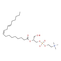 ChemSpider 2D Image | (2R)-3-Hydroxy-2-[(9Z,12E)-9,12-octadecadienoyloxy]propyl 2-(trimethylammonio)ethyl phosphate | C26H50NO7P