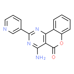 ChemSpider 2D Image | 4-Amino-2-(3-pyridinyl)-5H-chromeno[4,3-d]pyrimidin-5-one | C16H10N4O2