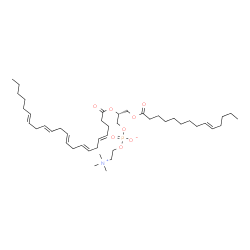 ChemSpider 2D Image | (2R)-2-[(4E,7E,10E,13E,16E)-4,7,10,13,16-Docosapentaenoyloxy]-3-[(9E)-9-tetradecenoyloxy]propyl 2-(trimethylammonio)ethyl phosphate | C44H76NO8P