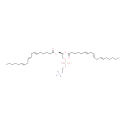 ChemSpider 2D Image | (2R)-2,3-Bis[(6E,9E,12E)-6,9,12-octadecatrienoyloxy]propyl 2-(trimethylammonio)ethyl phosphate | C44H76NO8P
