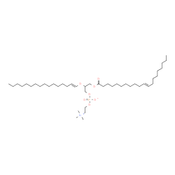 ChemSpider 2D Image | 2-[(1E)-1-Hexadecen-1-yloxy]-3-[(11E)-11-icosenoyloxy]propyl 2-(trimethylammonio)ethyl phosphate | C44H86NO7P