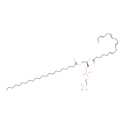 ChemSpider 2D Image | (2R)-3-(Docosanoyloxy)-2-[(6E,9E,12E,15E)-6,9,12,15-octadecatetraenoyloxy]propyl 2-(trimethylammonio)ethyl phosphate | C48H88NO8P