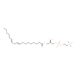 ChemSpider 2D Image | (2R)-2-Hydroxy-3-[(9E,12E)-9,12-octadecadienoyloxy]propyl 2-(trimethylammonio)ethyl phosphate | C26H50NO7P