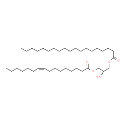 ChemSpider 2D Image | 3-[(9Z)-9-Hexadecenoyloxy]-2-hydroxypropyl nonadecanoate | C38H72O5