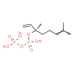 ChemSpider 2D Image | (3R)-3,7-Dimethyl-1,6-octadien-3-yl trihydrogen diphosphate | C10H20O7P2