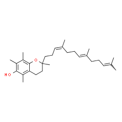 ChemSpider 2D Image | 2,5,7,8-Tetramethyl-2-[(3Z,7E)-4,8,12-trimethyl-3,7,11-tridecatrien-1-yl]-6-chromanol | C29H44O2