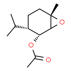 ChemSpider 2D Image | (2R,3S,6S)-3-Isopropyl-6-methyl-7-oxabicyclo[4.1.0]hept-2-yl acetate | C12H20O3
