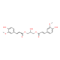 ChemSpider 2D Image | 2-Hydroxy-1,3-propanediyl (2E,2'E)bis[3-(4-hydroxy-3-methoxyphenyl)acrylate] | C23H24O9