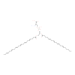 ChemSpider 2D Image | O-[{(2R)-3-[(4E,7E,10E,13E,16E,19E)-4,7,10,13,16,19-Docosahexaenoyloxy]-2-[(5E,8E,11E,14E)-5,8,11,14-icosatetraenoyloxy]propoxy}(hydroxy)phosphoryl]-L-serine | C48H74NO10P