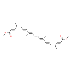 ChemSpider 2D Image | Dimethyl (2E,4Z,6E,8E,10E,12E,14E,16Z,18E)-4,8,13,17-tetramethyl-2,4,6,8,10,12,14,16,18-icosanonaenedioate | C26H32O4