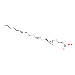 ChemSpider 2D Image | 4-{(2S,3S)-3-[(1E,3E,5E,8E)-1,3,5,8-Tetradecatetraen-1-yl]-2-oxiranyl}butanoic acid | C20H30O3