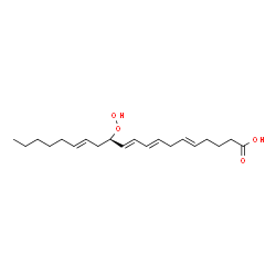 ChemSpider 2D Image | (5E,8E,10E,12R,14E)-12-Hydroperoxy-5,8,10,14-icosatetraenoic acid | C20H32O4