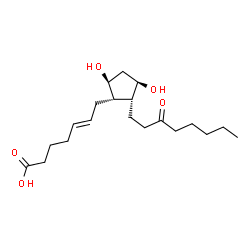 ChemSpider 2D Image | (5E,8beta,9alpha,11alpha)-9,11-Dihydroxy-15-oxoprost-5-en-1-oic acid | C20H34O5