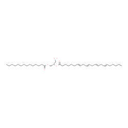 ChemSpider 2D Image | (2S)-1-Hydroxy-3-(tetradecanoyloxy)-2-propanyl (7E,10E,13E,16E)-7,10,13,16-docosatetraenoate | C39H68O5