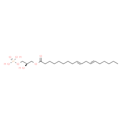 ChemSpider 2D Image | (2R)-2-Hydroxy-3-(phosphonooxy)propyl (9E,12E)-9,12-octadecadienoate | C21H39O7P
