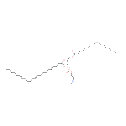 ChemSpider 2D Image | (2R)-2-[(4E,7E,10E,13Z,16E)-4,7,10,13,16-Docosapentaenoyloxy]-3-[(9Z)-9-octadecenoyloxy]propyl 2-(trimethylammonio)ethyl phosphate | C48H84NO8P