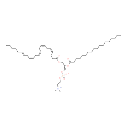 ChemSpider 2D Image | (2R)-3-[(4Z,7Z,10Z,13Z,16E,19E)-4,7,10,13,16,19-Docosahexaenoyloxy]-2-(stearoyloxy)propyl 2-(trimethylammonio)ethyl phosphate | C48H84NO8P
