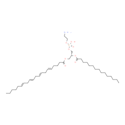 ChemSpider 2D Image | (2R)-3-{[(2-Aminoethoxy)(hydroxy)phosphoryl]oxy}-2-(pentadecanoyloxy)propyl (5E,8E,11E,14E)-5,8,11,14-icosatetraenoate | C40H72NO8P