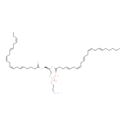 ChemSpider 2D Image | (3Z,6E,9Z,12Z,15E,23R)-29-Amino-26-hydroxy-26-oxido-20-oxo-21,25,27-trioxa-26lambda~5~-phosphanonacosa-3,6,9,12,15-pentaen-23-yl (4E,7Z,10E,13Z,16E)-4,7,10,13,16-docosapentaenoate | C47H74NO8P