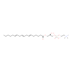 ChemSpider 2D Image | (2R)-2-Hydroxy-3-[(6E,9E,12E)-6,9,12-octadecatrienoyloxy]propyl 2-(trimethylammonio)ethyl phosphate | C26H48NO7P