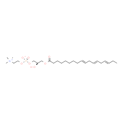 ChemSpider 2D Image | (2R)-2-Hydroxy-3-[(9E,12E,15E)-9,12,15-octadecatrienoyloxy]propyl 2-(trimethylammonio)ethyl phosphate | C26H48NO7P