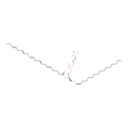 ChemSpider 2D Image | (2R)-3-[(1Z)-1-Hexadecen-1-yloxy]-2-[(5E,8E,11E,14E,17E)-5,8,11,14,17-icosapentaenoyloxy]propyl 2-(trimethylammonio)ethyl phosphate | C44H78NO7P