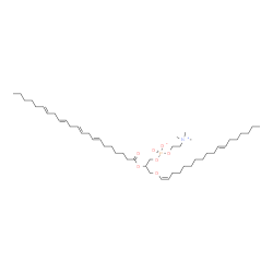 ChemSpider 2D Image | 2-[(7E,10E,13E,16E)-7,10,13,16-Docosatetraenoyloxy]-3-[(1Z,11E)-1,11-octadecadien-1-yloxy]propyl 2-(trimethylammonio)ethyl phosphate | C48H86NO7P