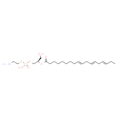 ChemSpider 2D Image | (2R)-1-{[(2-Aminoethoxy)(hydroxy)phosphoryl]oxy}-3-hydroxy-2-propanyl (9E,12E,15E)-9,12,15-octadecatrienoate | C23H42NO7P
