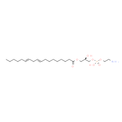 ChemSpider 2D Image | (2R)-3-{[(2-Aminoethoxy)(hydroxy)phosphoryl]oxy}-2-hydroxypropyl (9E,12E)-9,12-octadecadienoate | C23H44NO7P