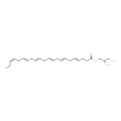 ChemSpider 2D Image | (2S)-2,3-Dihydroxypropyl (4E,7E,10E,13E,16E,19Z)-4,7,10,13,16,19-docosahexaenoate | C25H38O4